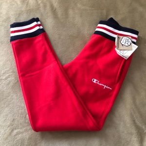 🆕XS Champion Red Reverse Weave Sweatpants